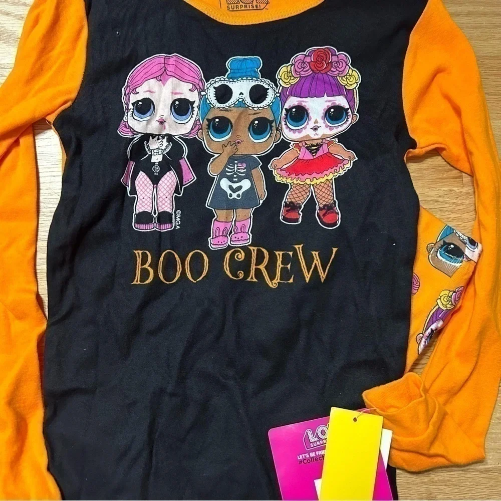 LOL Surprise Pajama Set NEW Sz 10 Orange Black Halloween Kids Girls